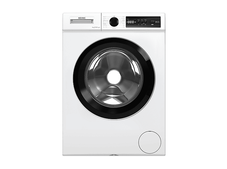 KOENIC KWM 6134 D LAVATRICE, Caricamento frontale, 6 kg, 15 programmi, Profondità 41,6 cm, Giri 1000 rpm, livello rumorosità centrifuga 76 dB(A), Classe