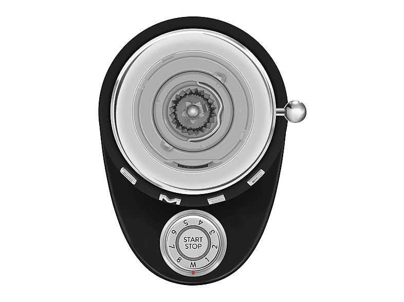 Smeg CGF03BLEU 50's Style Kaffeemühle (Schwarz, 150 Watt, Edelstahl Kegel-Mahlwerk) — Foto 4 von 5