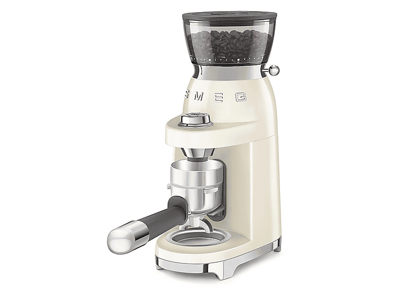 Smeg CGF03CREU 50's Style Kaffeemühle (Creme, 150 Watt, Edelstahl Kegel-Mahlwerk) — Foto 2 von 5