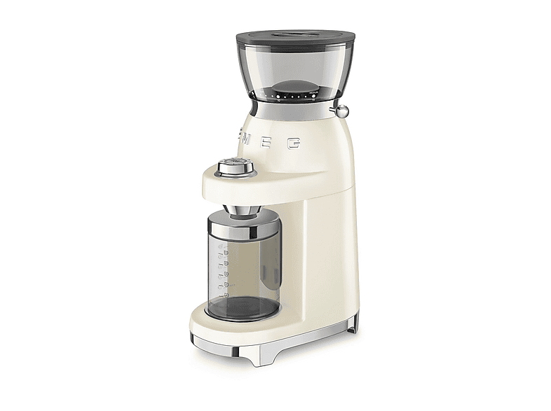 Smeg CGF03CREU 50's Style Kaffeemühle (Creme, 150 Watt, Edelstahl Kegel-Mahlwerk) — Foto 3 von 5