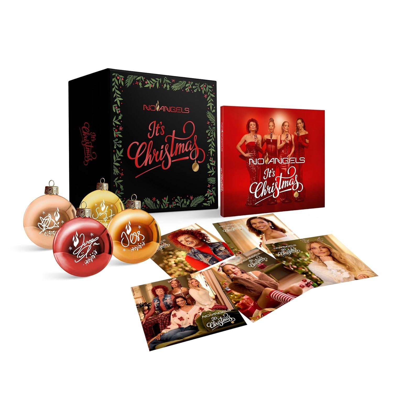 Weihnachtliches Album-Set mit Ornamenten, einer CD und Fotos. Die Box und CD zeigen die Band "No Angels".