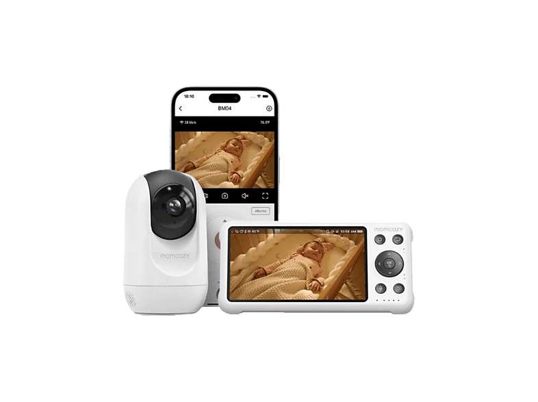 Momcozy BM016-WH94BA-A 5-Zoll Dual-Mode Intelligentes Babyphone