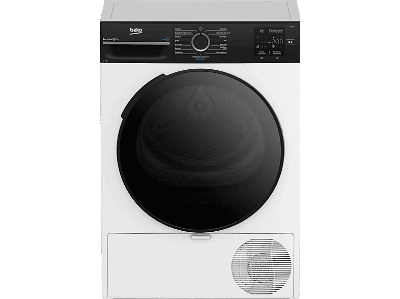 Suszarka z pompą ciepła BEKO BM3T38239WBDC Slim 47cm 8kg SteamCure AquaWave