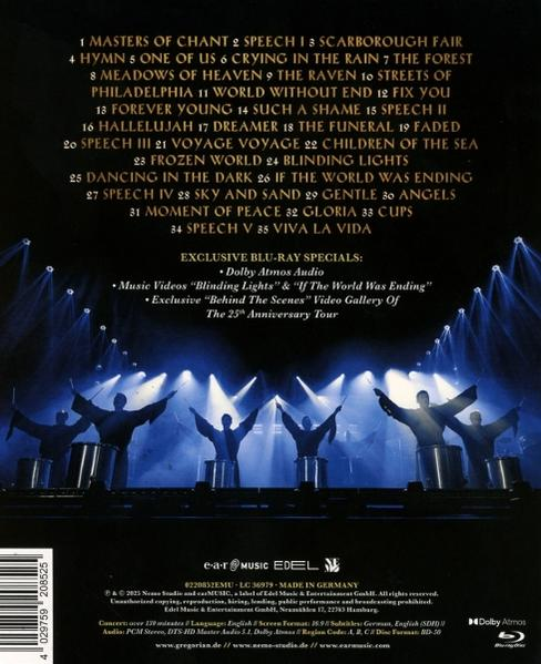 Blu-ray-Cover mit Konzertszenen. Darsteller in Silhouette, Arme erhoben. Titel und Sonderausstattungen sind sichtbar.