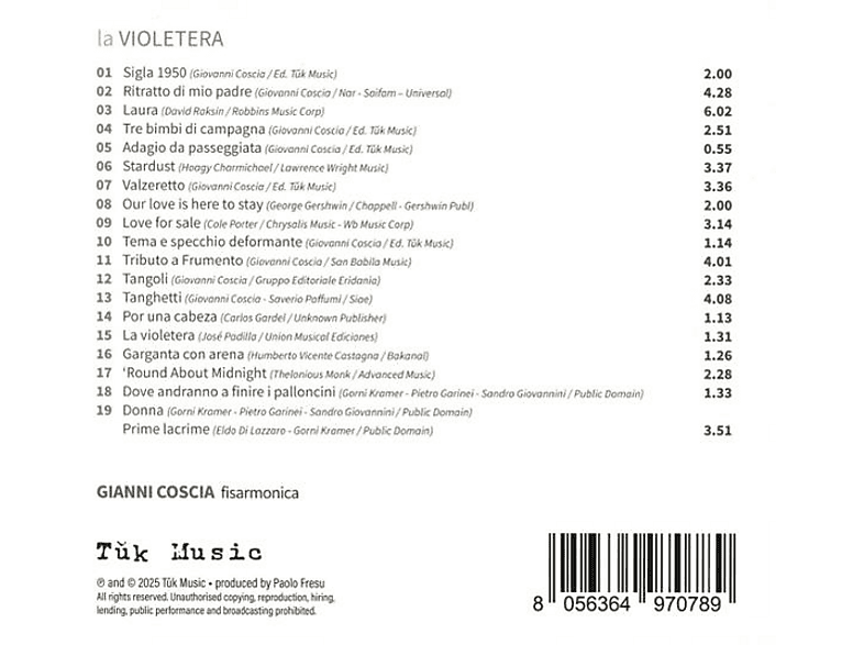 Thumbnail - Gianni Coscia - La Violetera (CD)