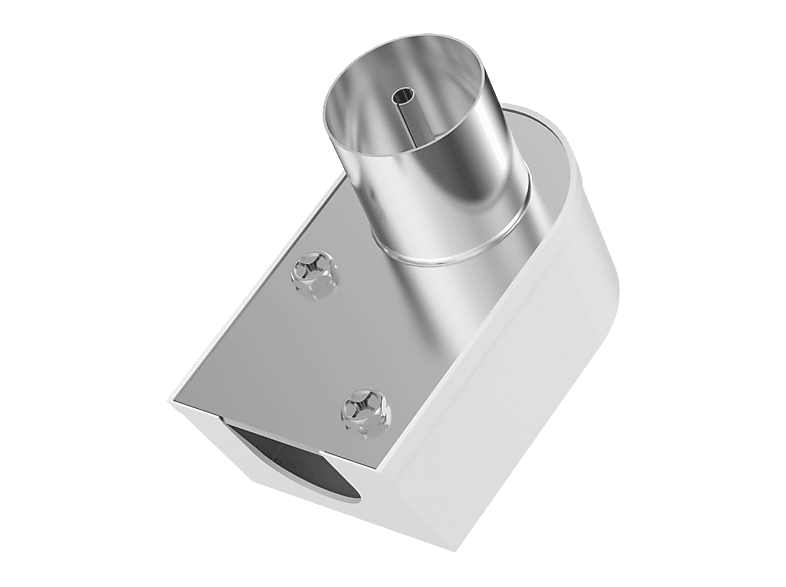 Wtyczka kątowa 90° współosiowa ISY ISA-9084 Biały