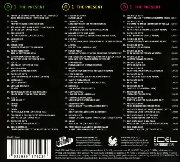 Das Bild ist ein CD-Cover mit Titellisten und Künstlernamen. Der Text ist weiß und grün auf dunklem Hintergrund.
