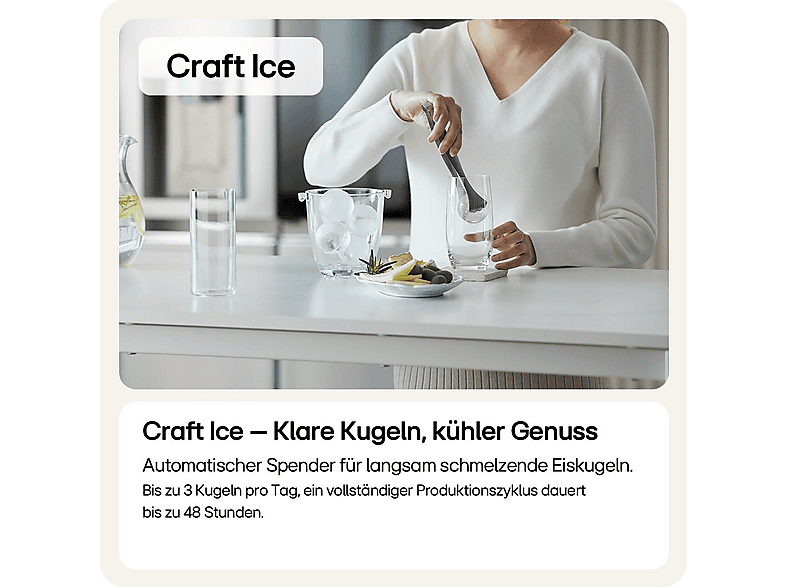 LG GMG960MMSD mit Craft Ice, InstaView® Multi-Door Ice French Door (638 l, E, 1792 mm hoch, Essence Black Steel)