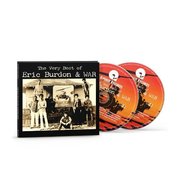 Albumcover und zwei CDs. Das Cover ist schwarz mit Text und einem sepiafarbenen Bild einer Gruppe. CDs sind rot mit weißem Text.