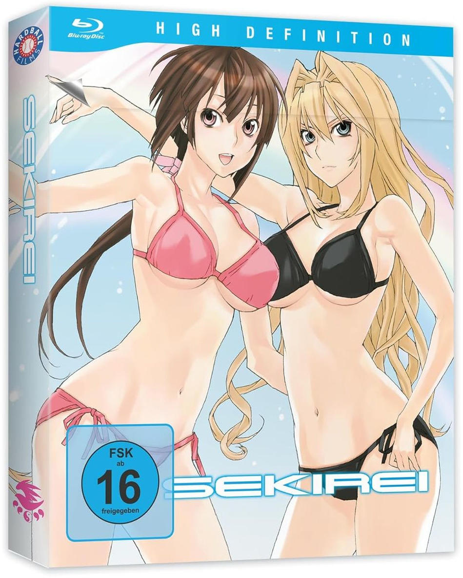Anime-Cover. Zwei Frauen in Bikinis stehen zusammen. Eine hat braune Haare, pinken Bikini. Die andere blonde Haare, schwarzen Bikini.