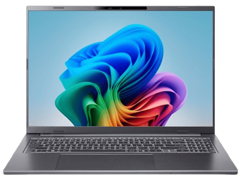 Portátil - Acer Aspire 16 AI A16-11M-X6P5 Copilot+ PC, 16" WUXGA, Snapdragon® X1-26-100, 45 TOPS, 32GB RAM, 1 TB SSD, Adreno™ Graphics, Windows 11