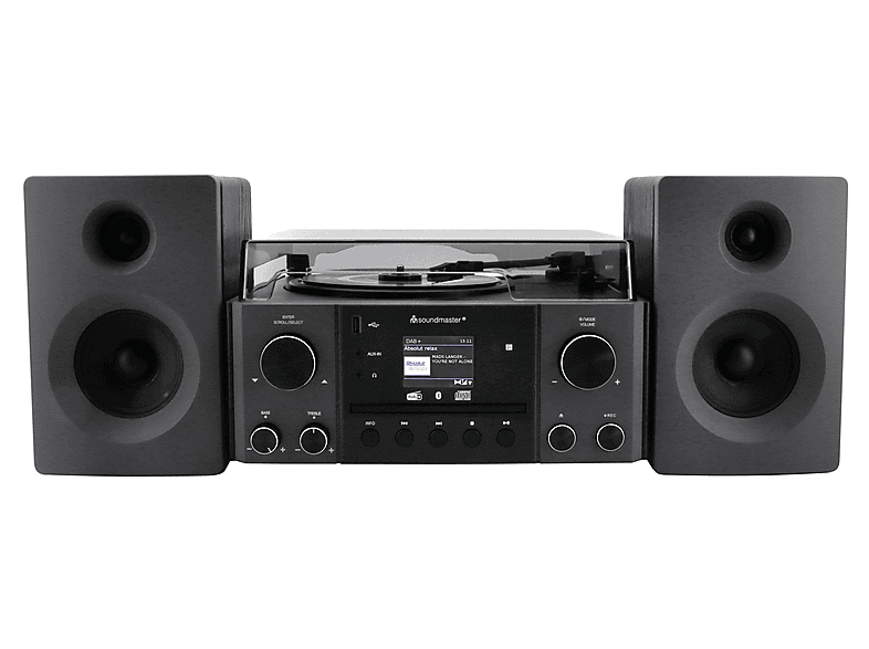 Soundmaster MCD1950SW Stereo-Musikcenter mit DAB+/UKW Radio, CD/MP3, Plattenspieler, USB, Bluetooth, Encoding; Kompaktanlage — Foto 2 von 4