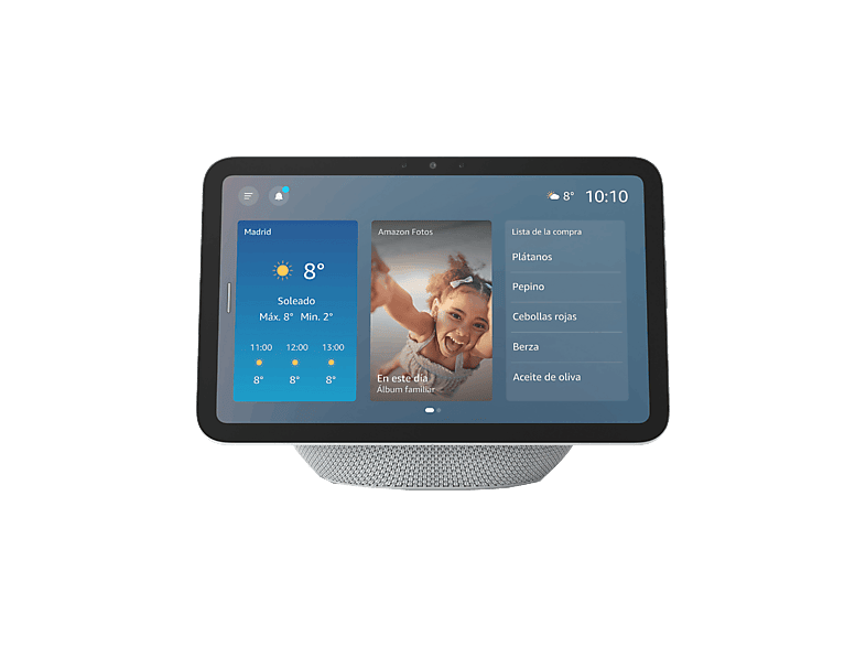 Altavoz inteligente - Amazon Echo Show 8, Pantalla Táctil HD 8,7", Cámara de 13MP, Audio Espacial, Glacier White