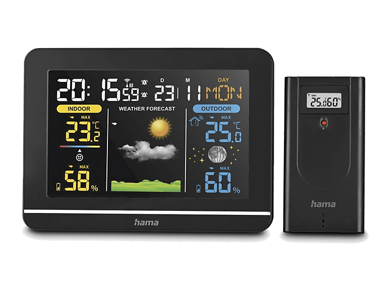 Stacja pogodowa HAMA Usedom Czarny