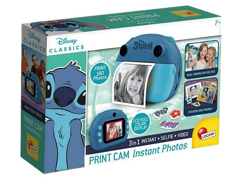 Natychmiastowy aparat fotograficzny LISCIANI GIOCHI Stitch z drukarką Niebieski