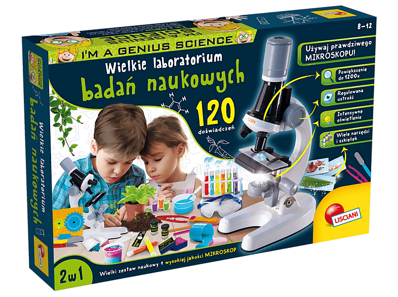 Zestaw edukacyjny LISCIANI GIOCHI I'm a Genius Science. Wielkie laboratorium badań naukowych