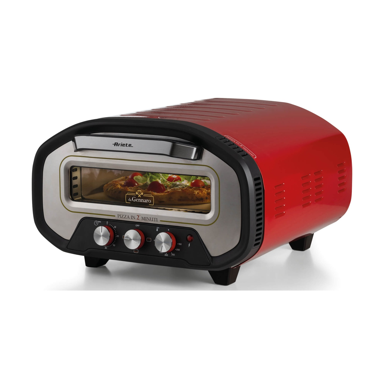 ARIETE Ariete Forno Pizza Rosso 0909/10 Pistra In Pietra Refrattaria 5 Livelli C - Foto 4