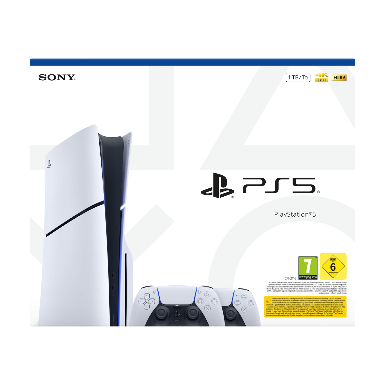 Sony PS5 Disc + 2 DualSense, White PlayStation 5----Console fissa