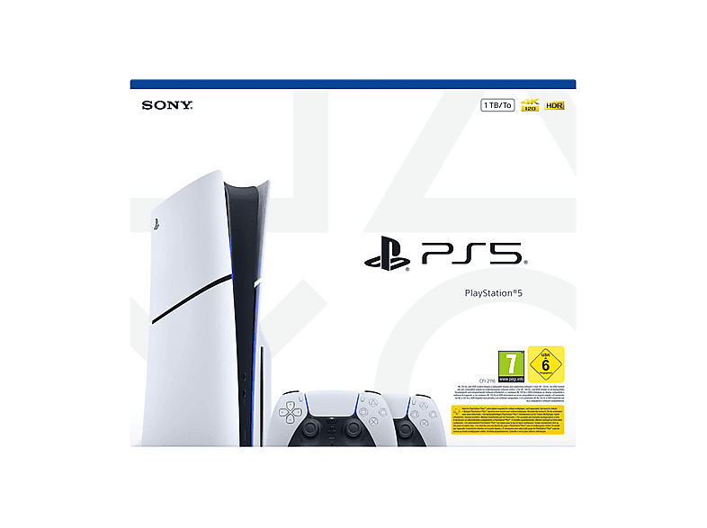 SONY PS5 Disc + 2 DualSense, White