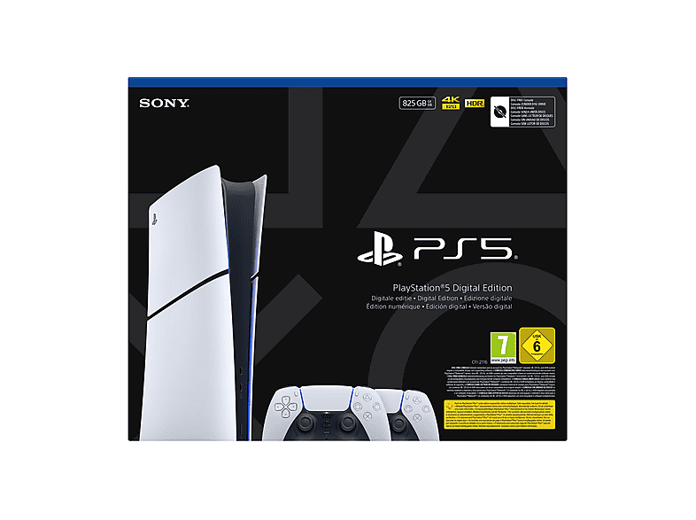 Sony PS5 Digital + 2 DualSense, White PS5----Console fissa