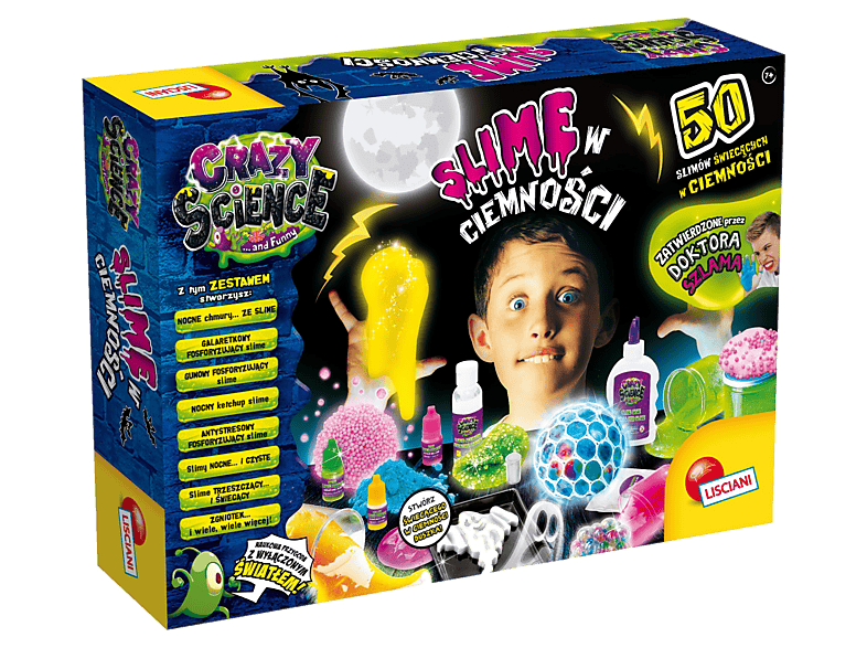 Zabawka kreatywna LISCIANI GIOCHI Crazy Science. Slime w ciemności