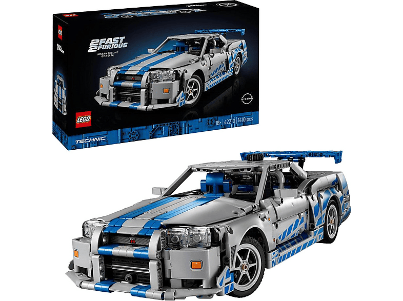 Lego Technic 42210 2 Fast 2 Furious Nissan Skyline GT-R (R34) Flitzer Bausatz