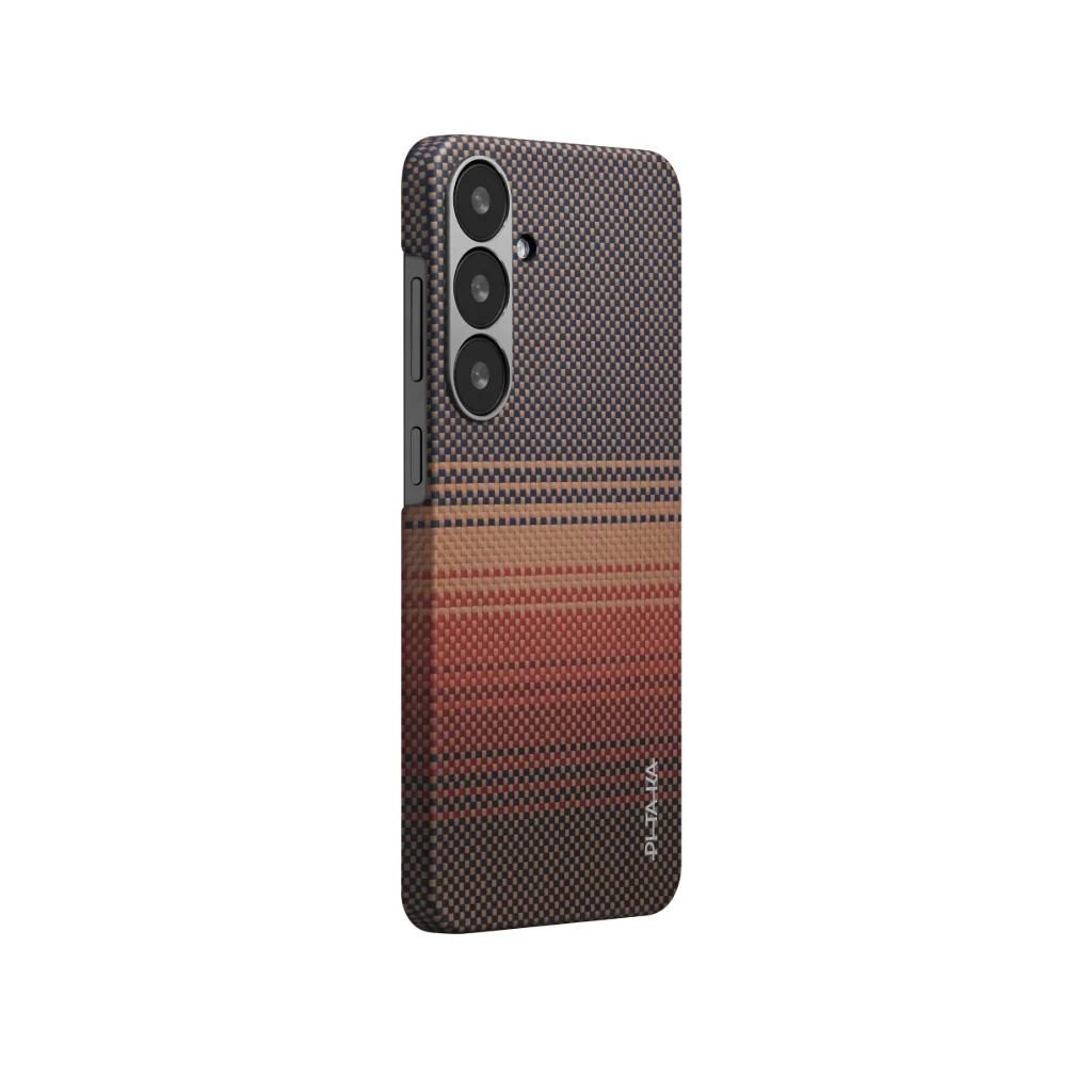 PITAKA Tactile Woven Galaxy S25 tapintható szőtt MagSafe kompatibilis telefontok, napnyugta (KS2503)