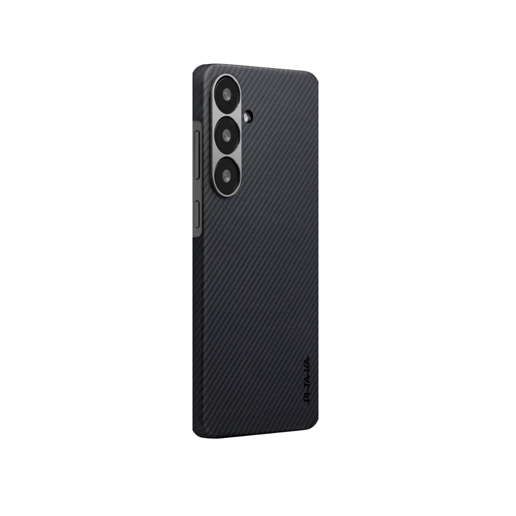 PITAKA Ultra-Slim Case Galaxy Samsung S25 MagSafe kompatibilis telefontok, fekete-szürke (KS2501)