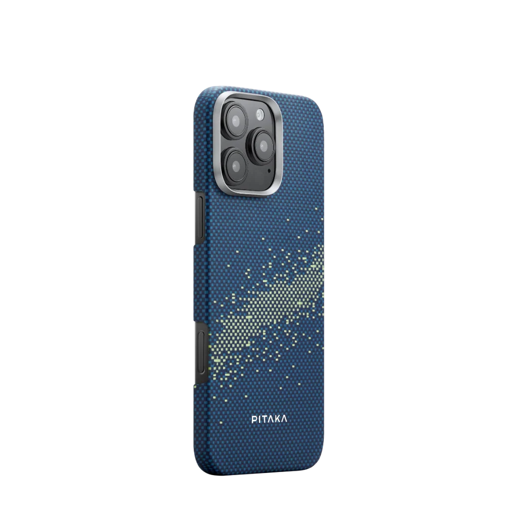 PITAKA StarPeak iPhone 16 Pro MagSafe kompatibilis szőtt telefontok, tejút (KI1601PMYG)