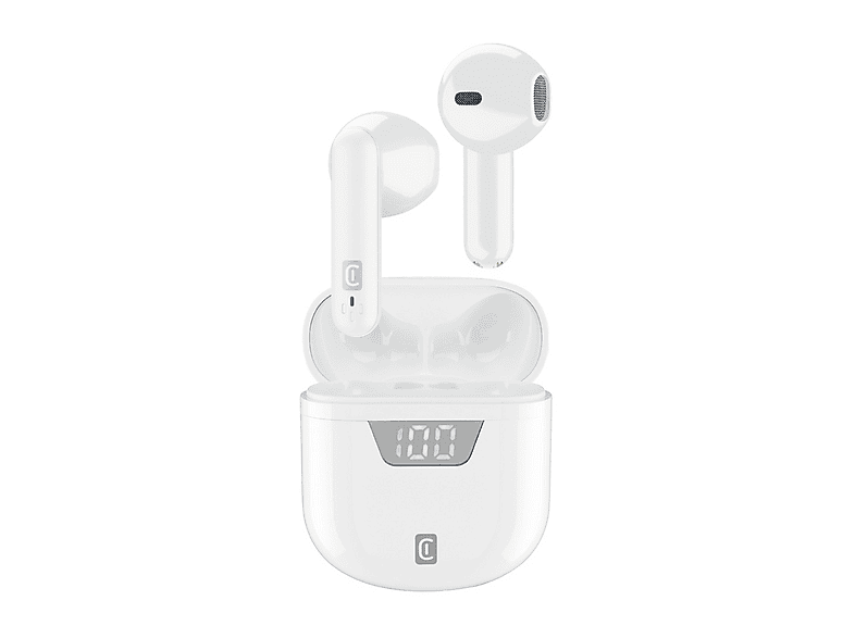 Cellularline Seek con display Auricolari Wireless, Bianco