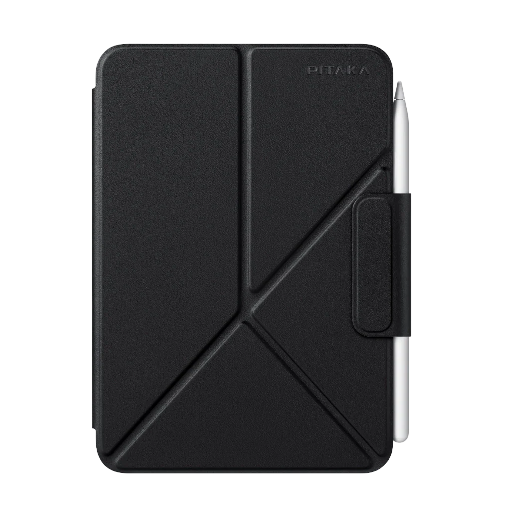 PITAKA MagEZ Folio 2 iPad mini 6 / (A17 Pro) tok, fekete-szürke (FIM2401)