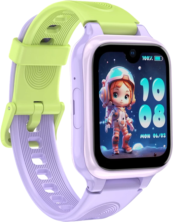 LAGENIO K9 gyermek okosóra, lila tokkal, lila-zöld szíjjal (LAG_K9_P)