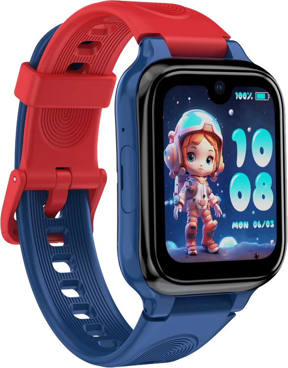 LAGENIO K9 gyermek okosóra, kék tokkal, kék-piros szíjjal (LAG_K9_B)