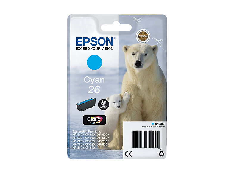 Cartuccia EPSON Orso polare 26 Ciano