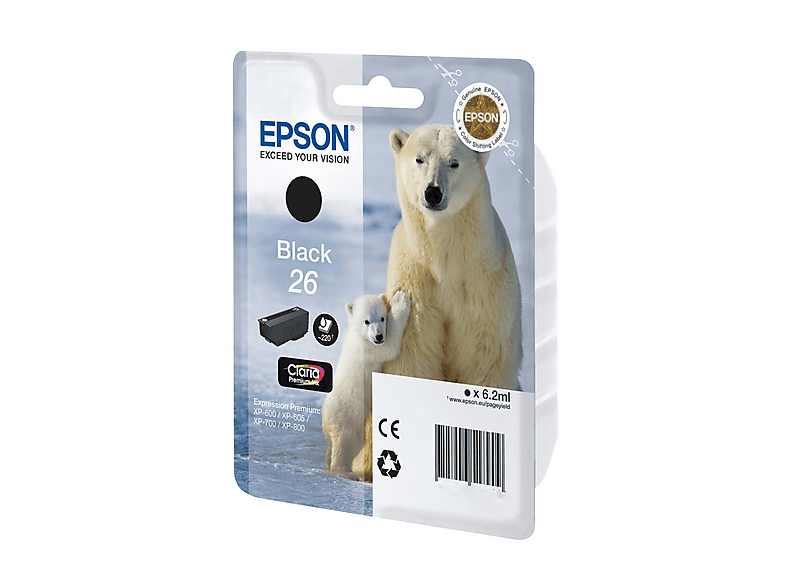 Cartuccia Epson Orso Polare 26 Nero