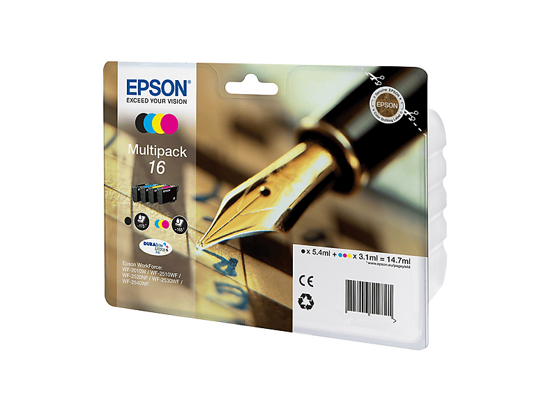 Multipack 4 cartucce EPSON Penna cruciverba 16 Nero, Giallo, Ciano, Magenta