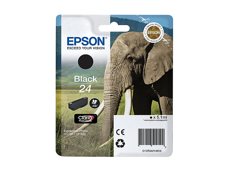 Epson 24 CLARIA Photo HD Ink Cartuccia Nero - C13T24214022