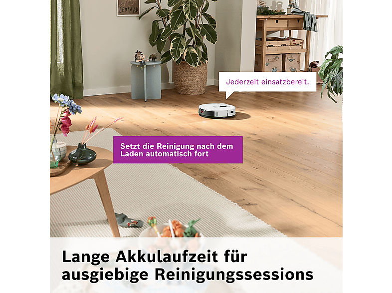 Bosch BCRC1W Spotless Saug- und Wischroboter (Weiß, Laufzeit: 160 min) — Foto 2 von 5