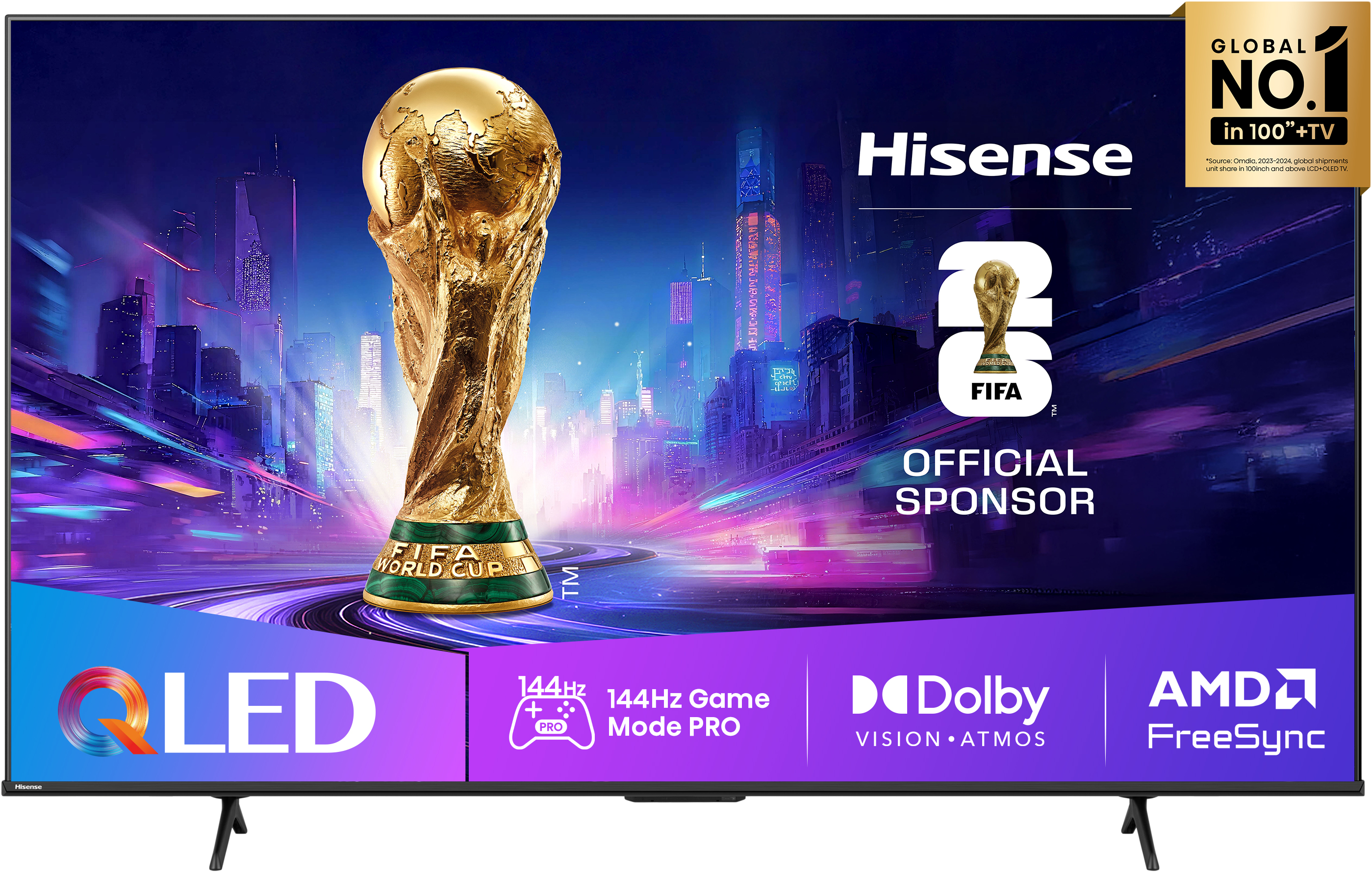 HISENSE 75E7Q PRO 4K UHD Smart QLED TV, fekete, 189 cm
