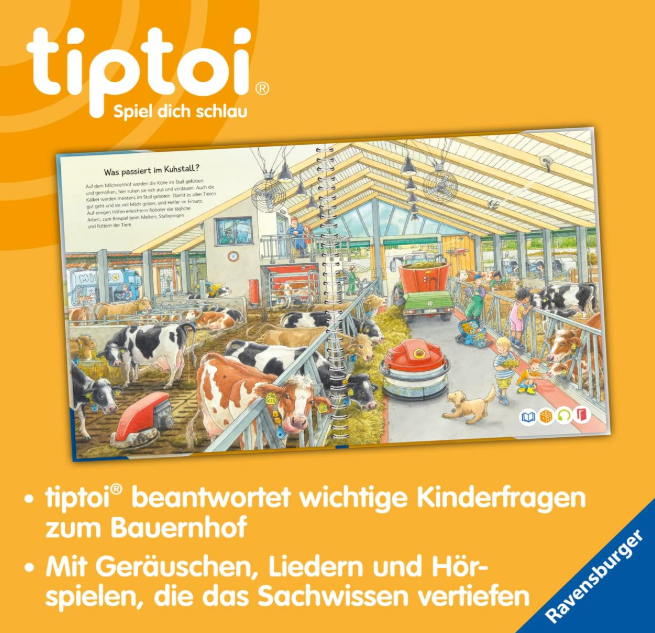 RAVENSBURGER tiptoi® Starter-Set: Stift und Bauernhof-Buch (Ab 4