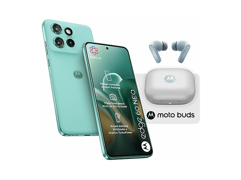 Motorola Edge 60 Neo 256+Motobuds, 256 Gb, Frostbite