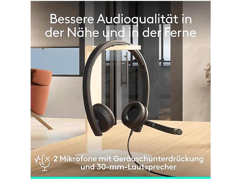 Thumbnail - LOGITECH - B2B H570e (Teams-Version) Headset Black