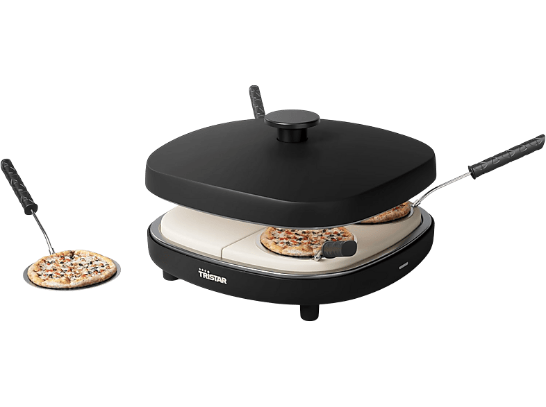 TriStar PZ-9174 Family Pizzaöfen (in Schwarz, für 4 Personen, 900 Watt)