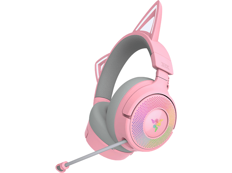 RAZER Kraken Kitty V3 Pro, kabelloses RGB-Kitty-Headset für Gaming, Over-ear Gaming-Headset Quartz