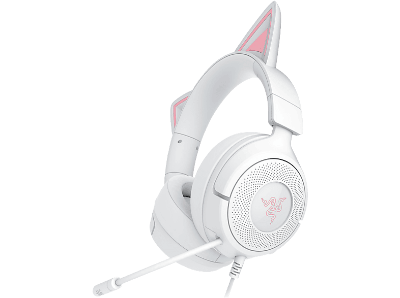 RAZER Kraken Kitty V3 X, Kabelgebundenes Kitty-Headset für PC-Gaming, Over-ear Gaming-Headset Weiß