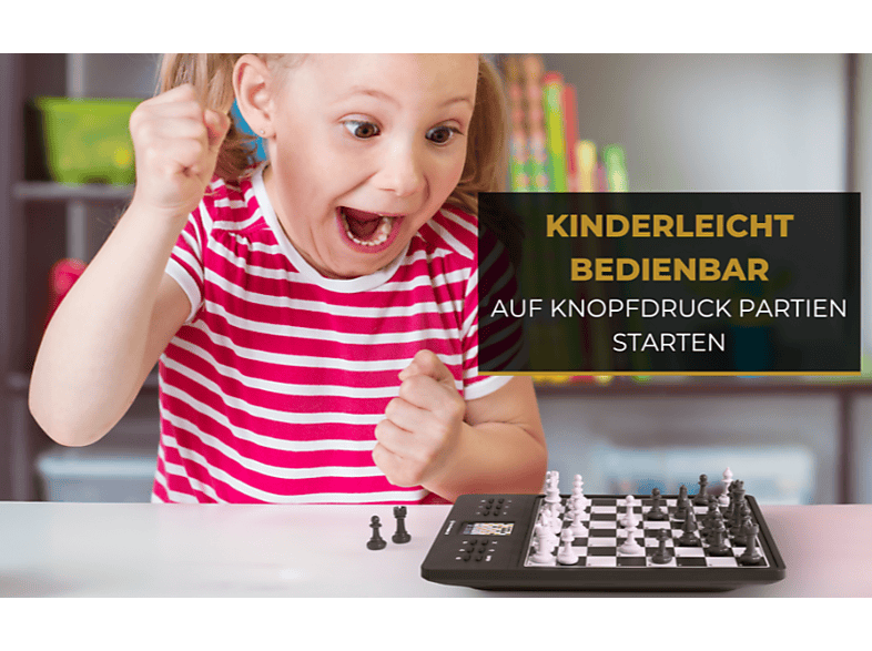 MILLENNIUM 2000 M818 ChessChampion 2.0 (M808) Schachcomputer, Schwarz/Weiss — Foto 3 von 4