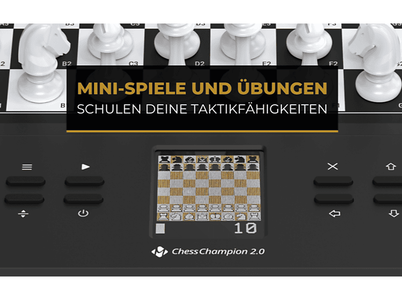MILLENNIUM 2000 M818 ChessChampion 2.0 (M808) Schachcomputer, Schwarz/Weiss — Foto 4 von 4
