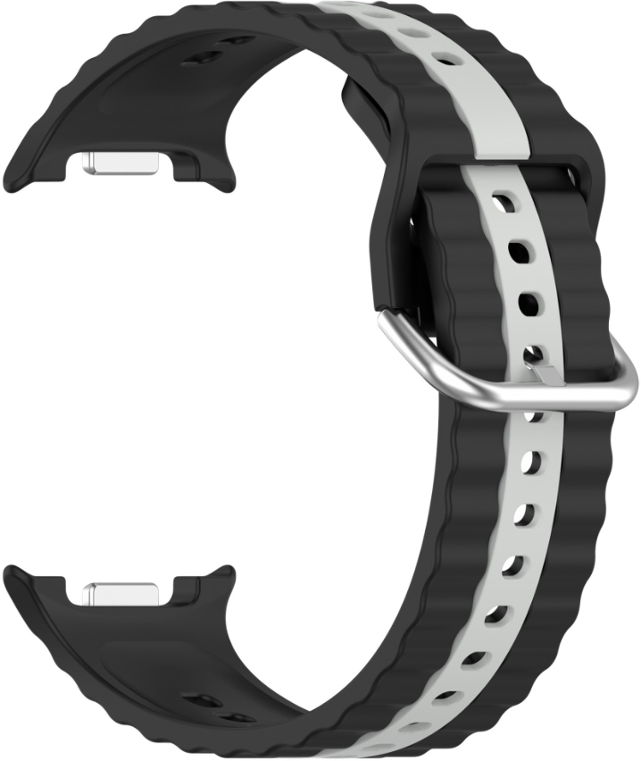 CELLECT Samsung Galaxy Watch8 Classic óraszíj fehér csíkokkal, 22mm (STRAPS-WATCH8-W)