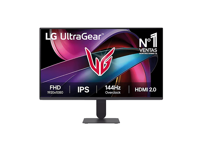 Monitor gaming - LG UltraGear™ 24G411A-B, 23.8" Full-HD, 144 Hz, 1 ms, IPS, HDR10, Morado Grisáceo