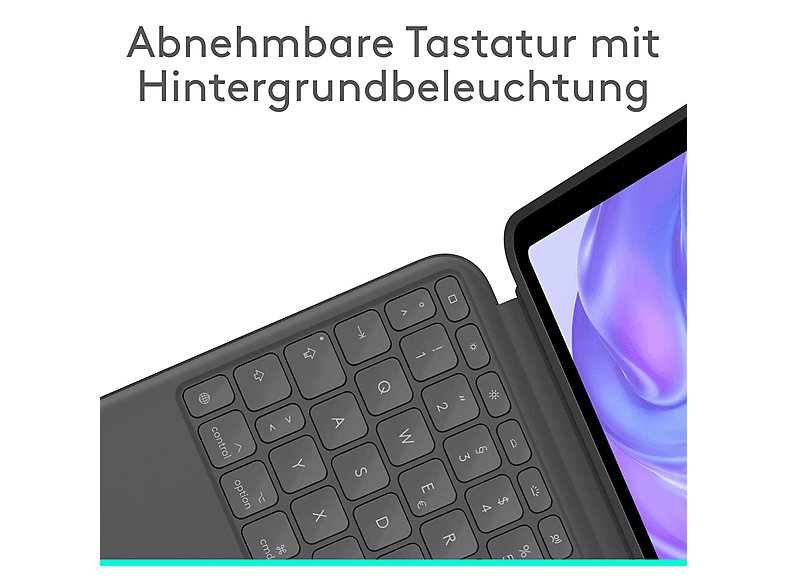 Thumbnail - LOGITECH Combo Touch iPad Pro 11 Zoll (M4 und M5) Tastatur-Case Graphite